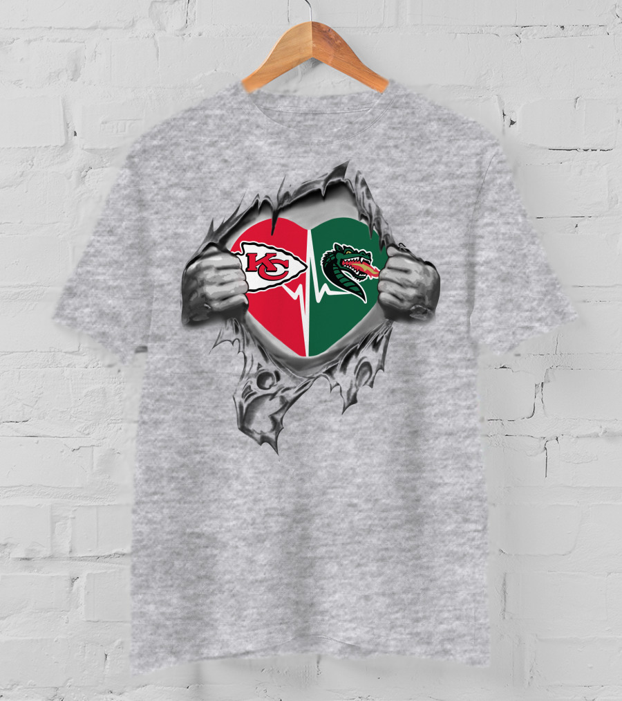 Chiefs Uab Blazers Heartbeat Passion T-Shirt
