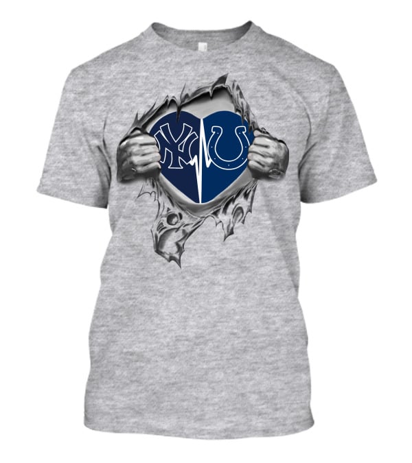Yankees Colts Heartbeat Passion T-Shirt