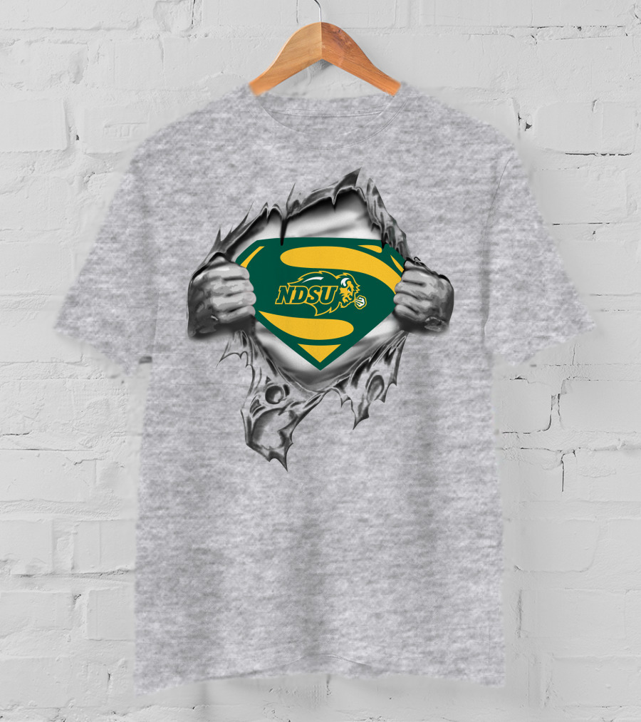 North Dakota State Bison Ndsu Superman Logo Burst T-Shirt