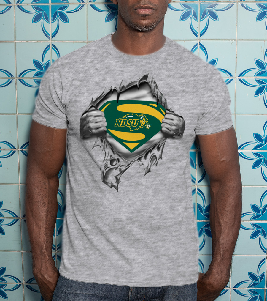 North Dakota State Bison Ndsu Superman Logo Burst T-Shirt