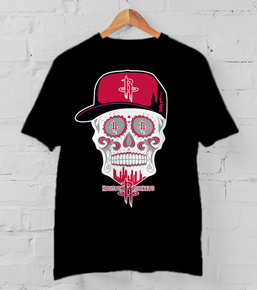 Houston Rockets Skull Cap T-Shirt