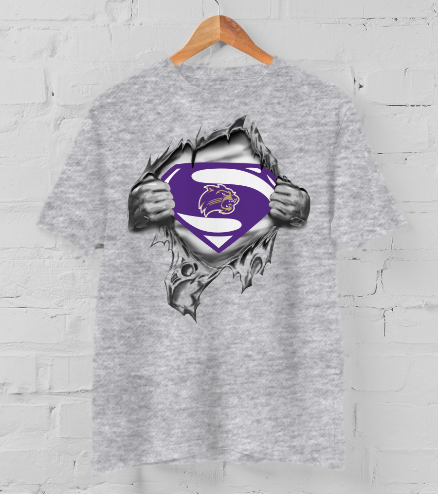 Western Carolina Catamounts Superman Logo Burst T-Shirt