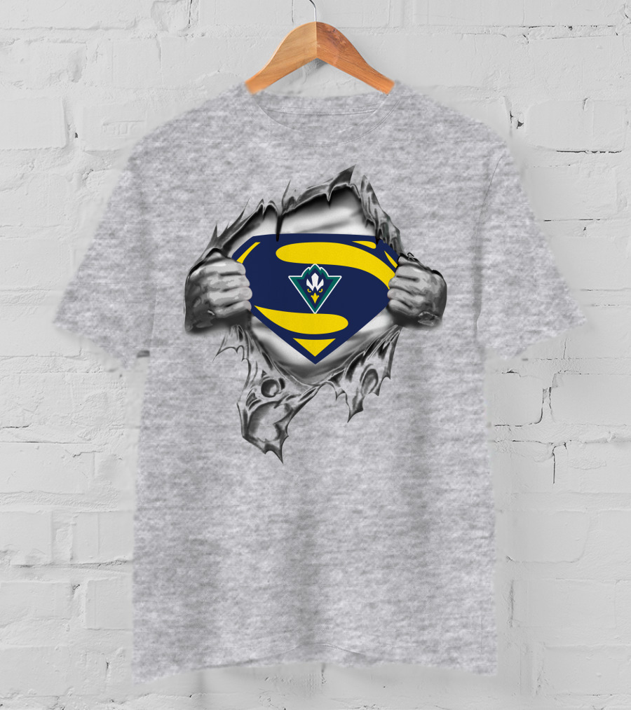 Wilmington Seahawks Superman Logo Hidden Beneath Ripped Metal T-Shirt