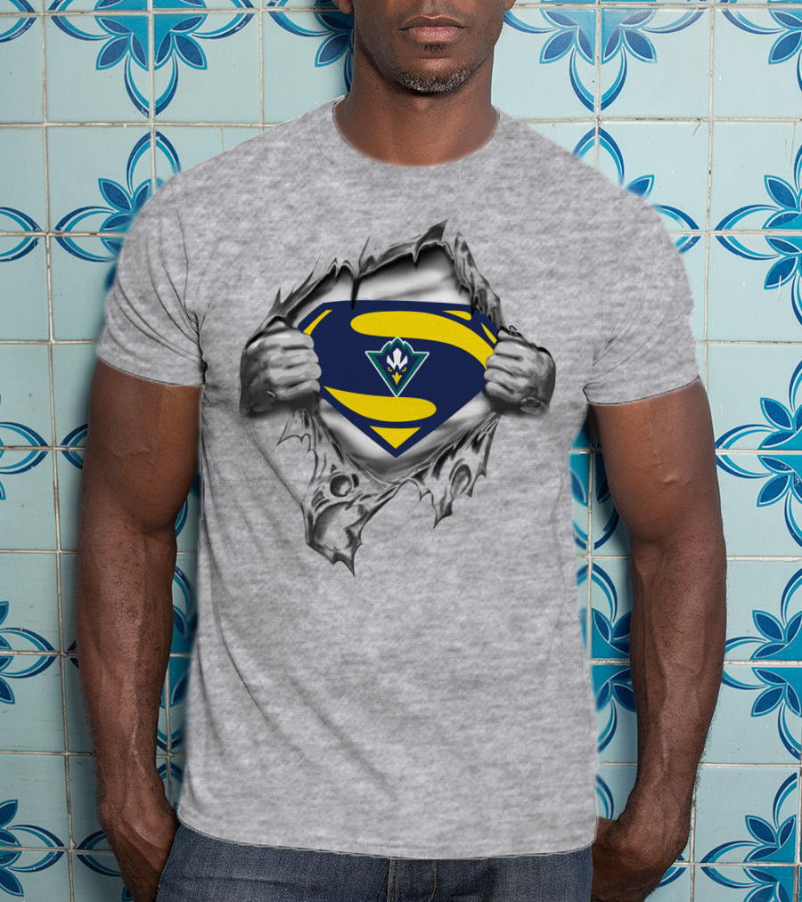 Wilmington Seahawks Superman Logo Hidden Beneath Ripped Metal T-Shirt