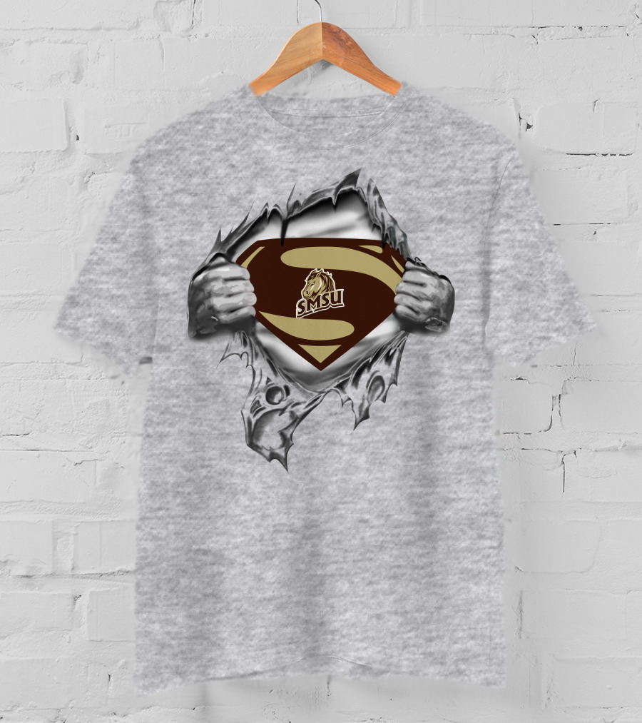 Smsu Mustangs Superman T-Shirt