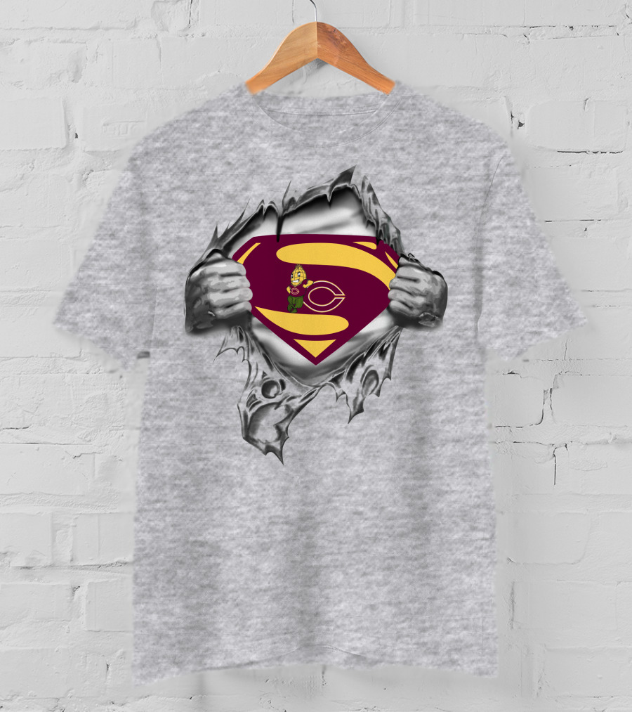 Moorhead Cobbers Superman Logo Rip T-Shirt