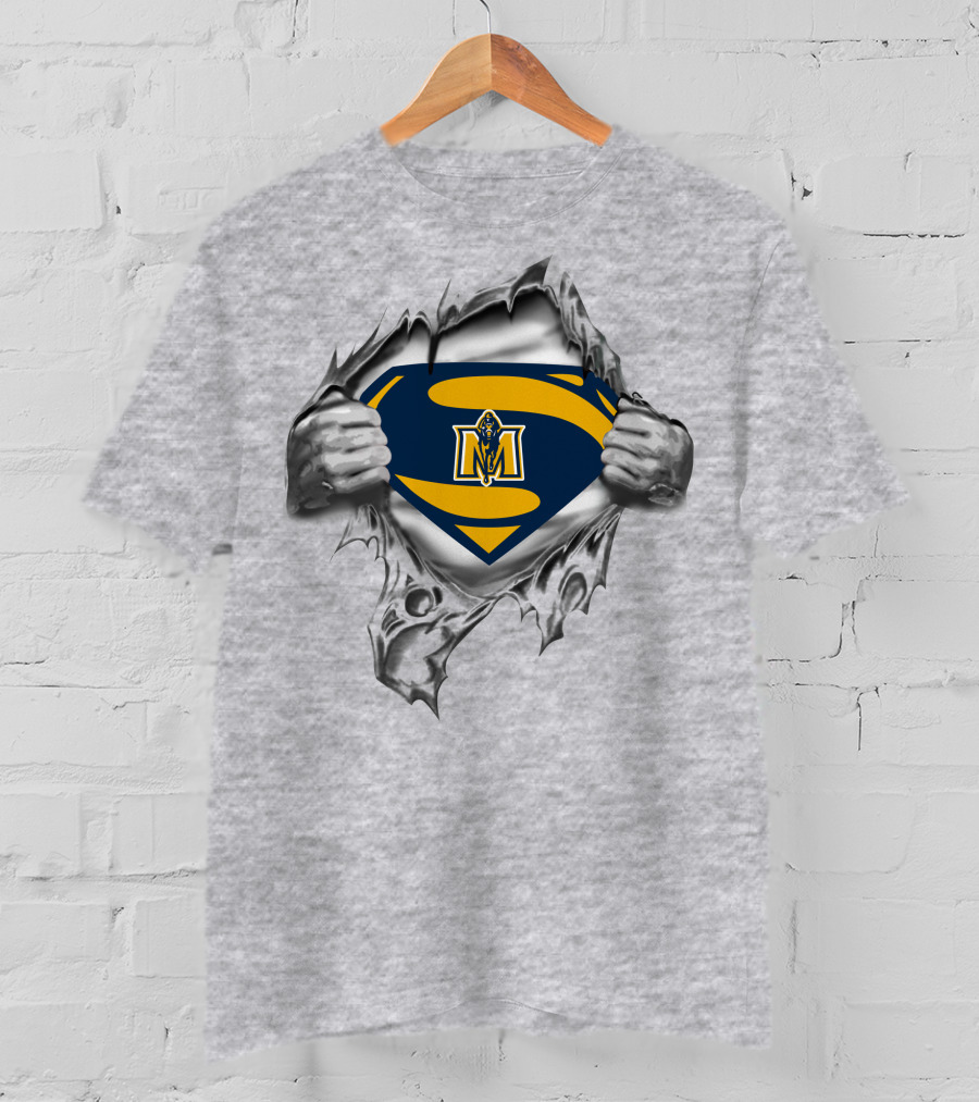 Murray State Racers Superman Logo Rip T-Shirt