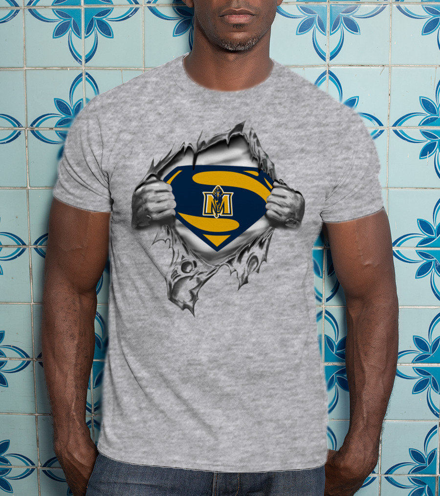 Murray State Racers Superman Logo Rip T-Shirt