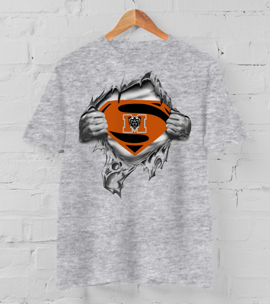 Mercer Bears Superman Logo Emblem With Iconic M And Bear T-Shirt