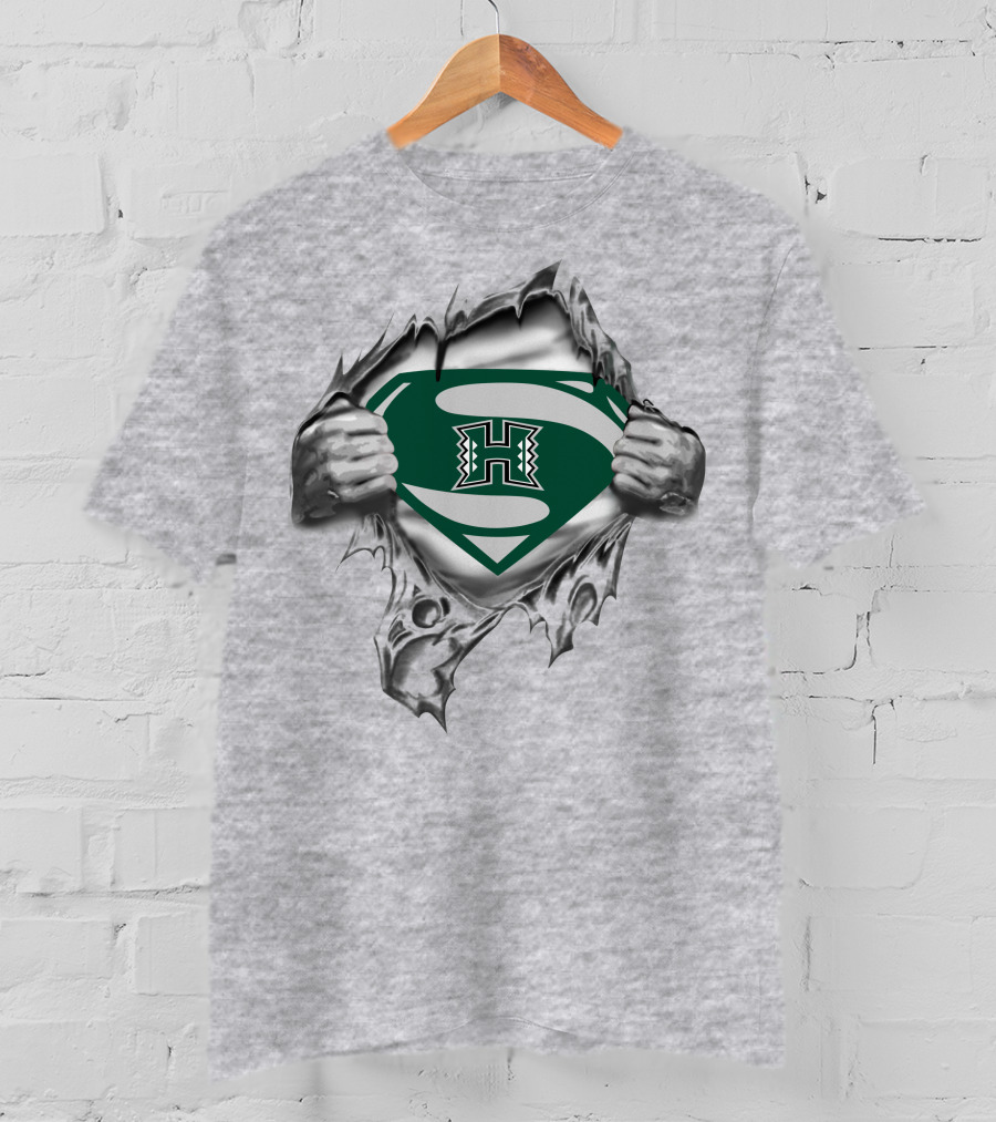 Hawai'i Rainbow Warriors H Superman T-Shirt