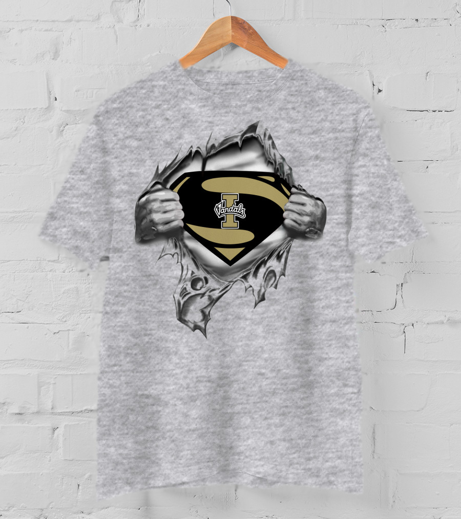 Idaho Vandals Superman Logo Rip T-Shirt
