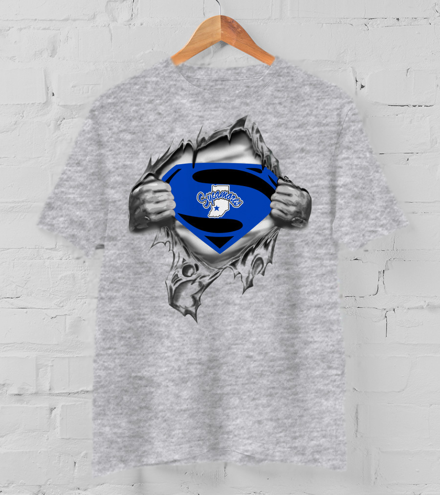 Sycamores Superman Rip Indiana State 236 T-Shirt