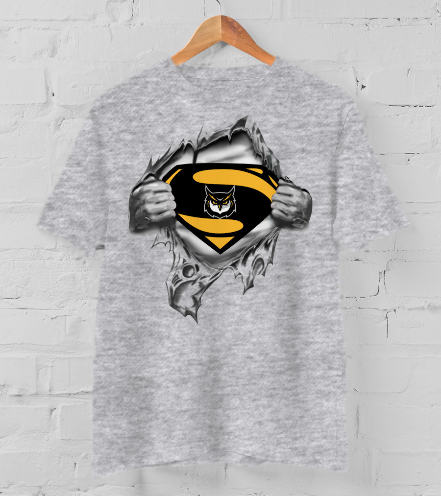 Kennesaw State Owls Superman Logo Rip T-Shirt