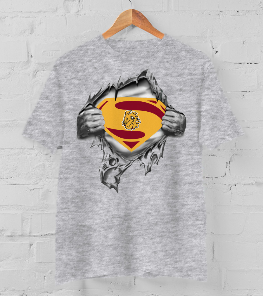 Duluth Bulldogs Superman Logo Inside Torn Chest T-Shirt