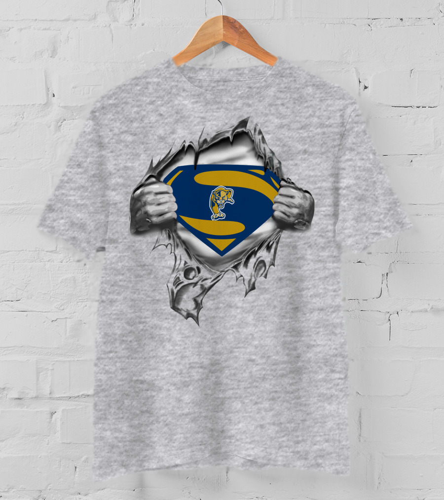 Florida Intl Golden Panthers Superman Symbol Logo Fusion T-Shirt