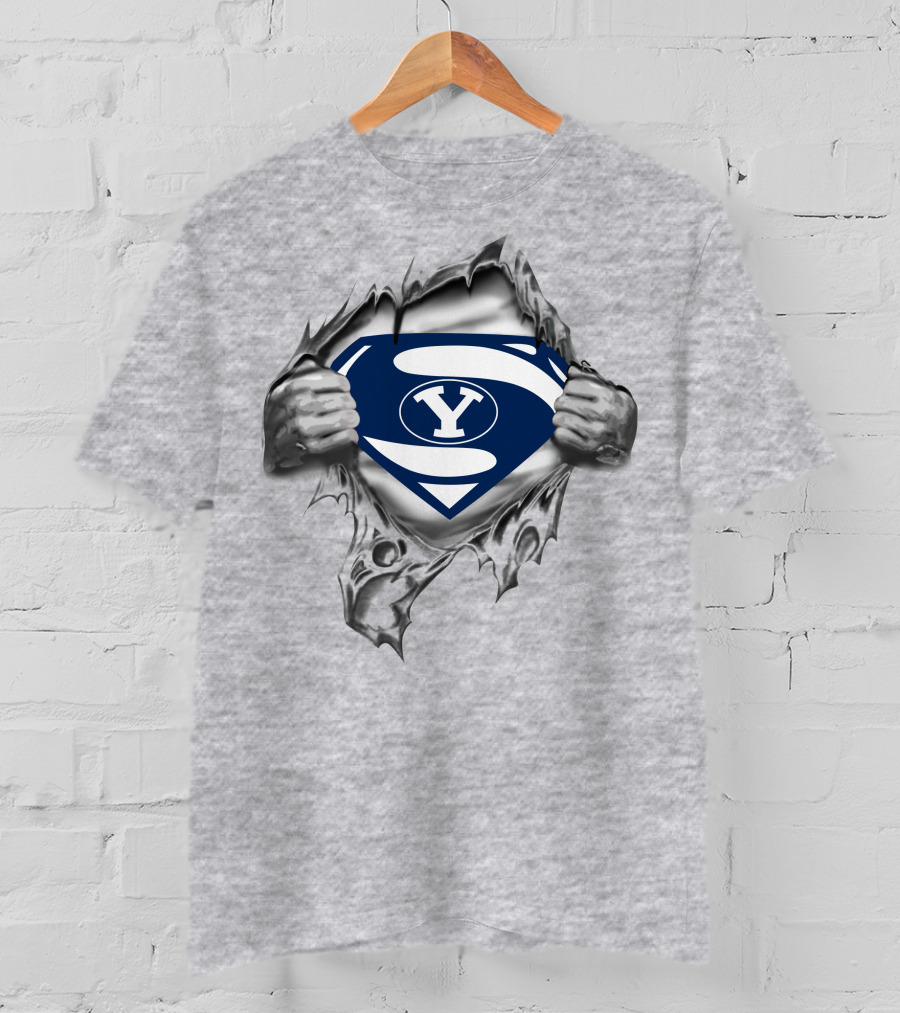 Byu Cougars Superman Logo 193 T-Shirt