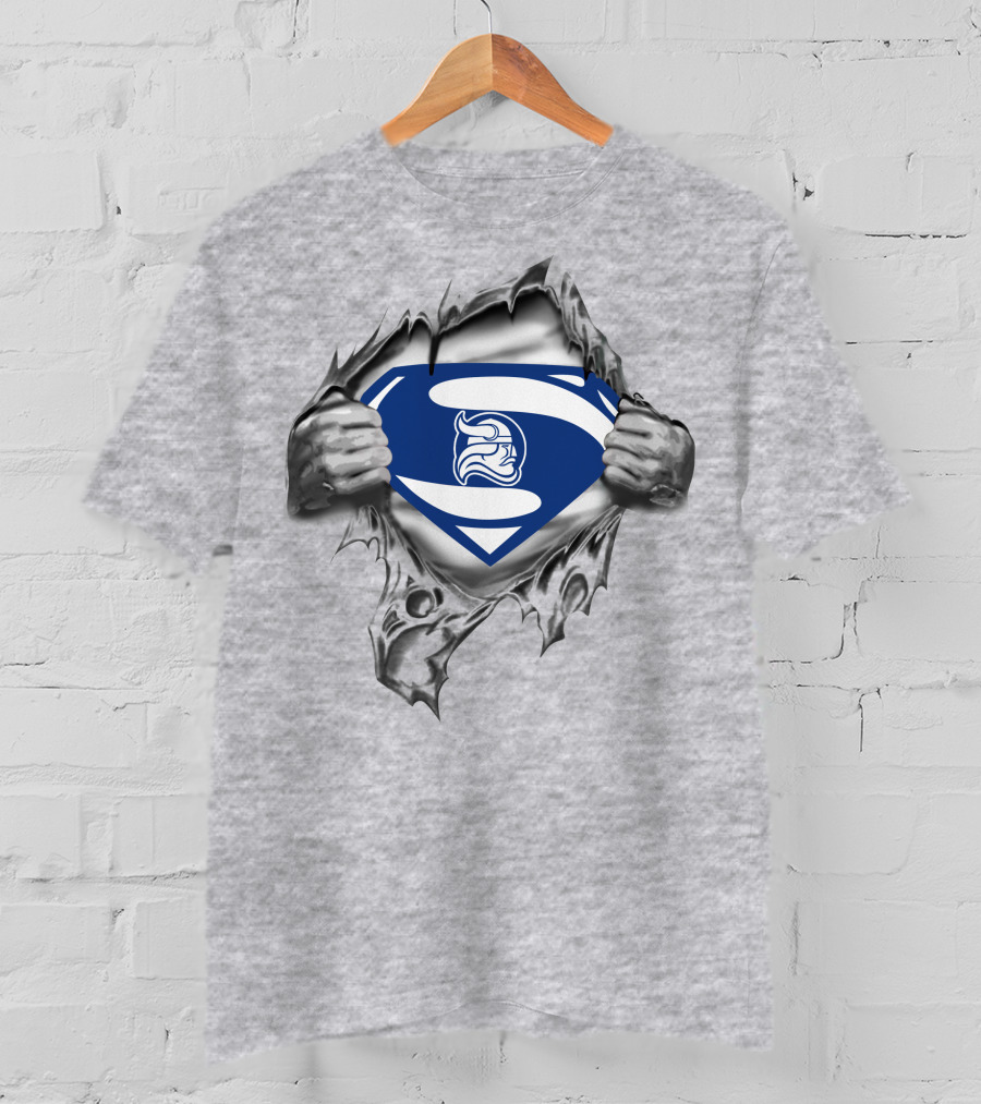 Superman Berry Vikings Shield Emblem 155 T-Shirt