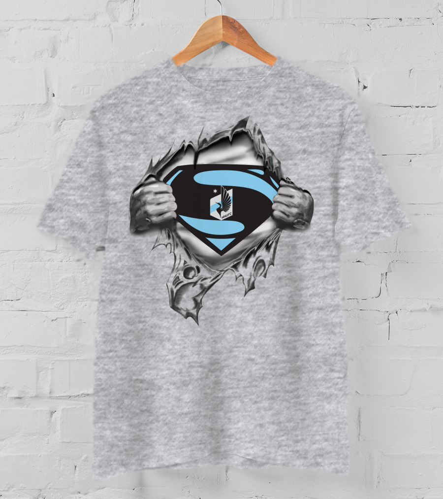 Minnesota United Fc Superman Logo Burst T-Shirt