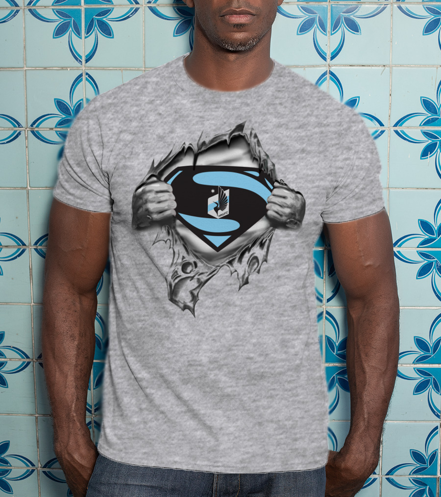 Minnesota United Fc Superman Logo Burst T-Shirt