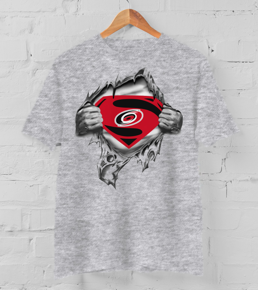 Carolina Hurricanes Superman Logo Reveal T-Shirt