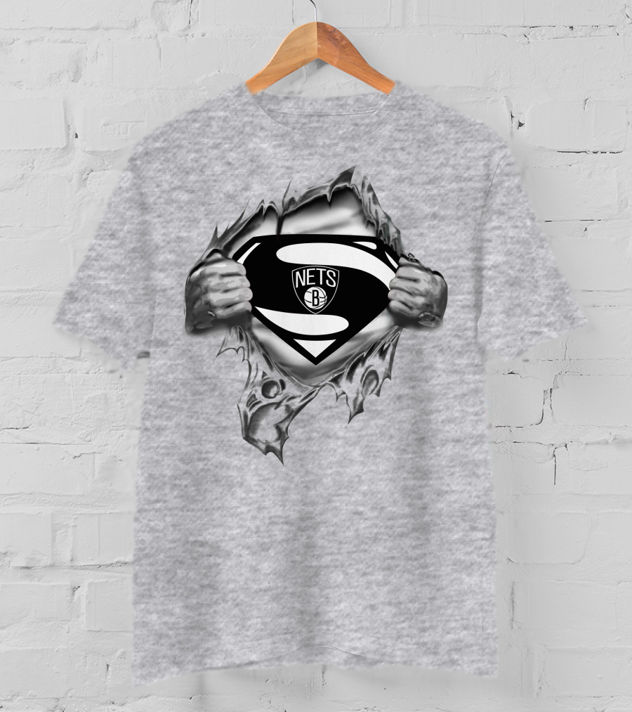 Brooklyn Nets Superman Logo T-Shirt