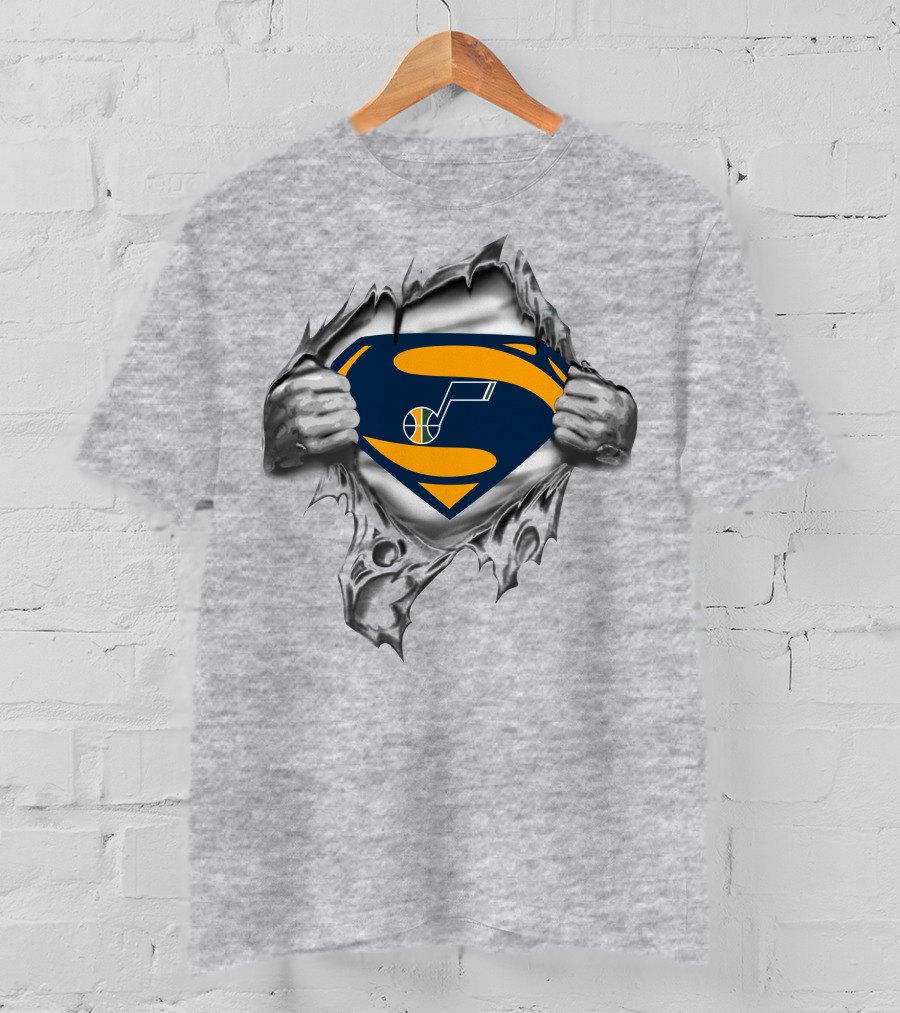 Superman Utah Jazz Superman Logo T-Shirt