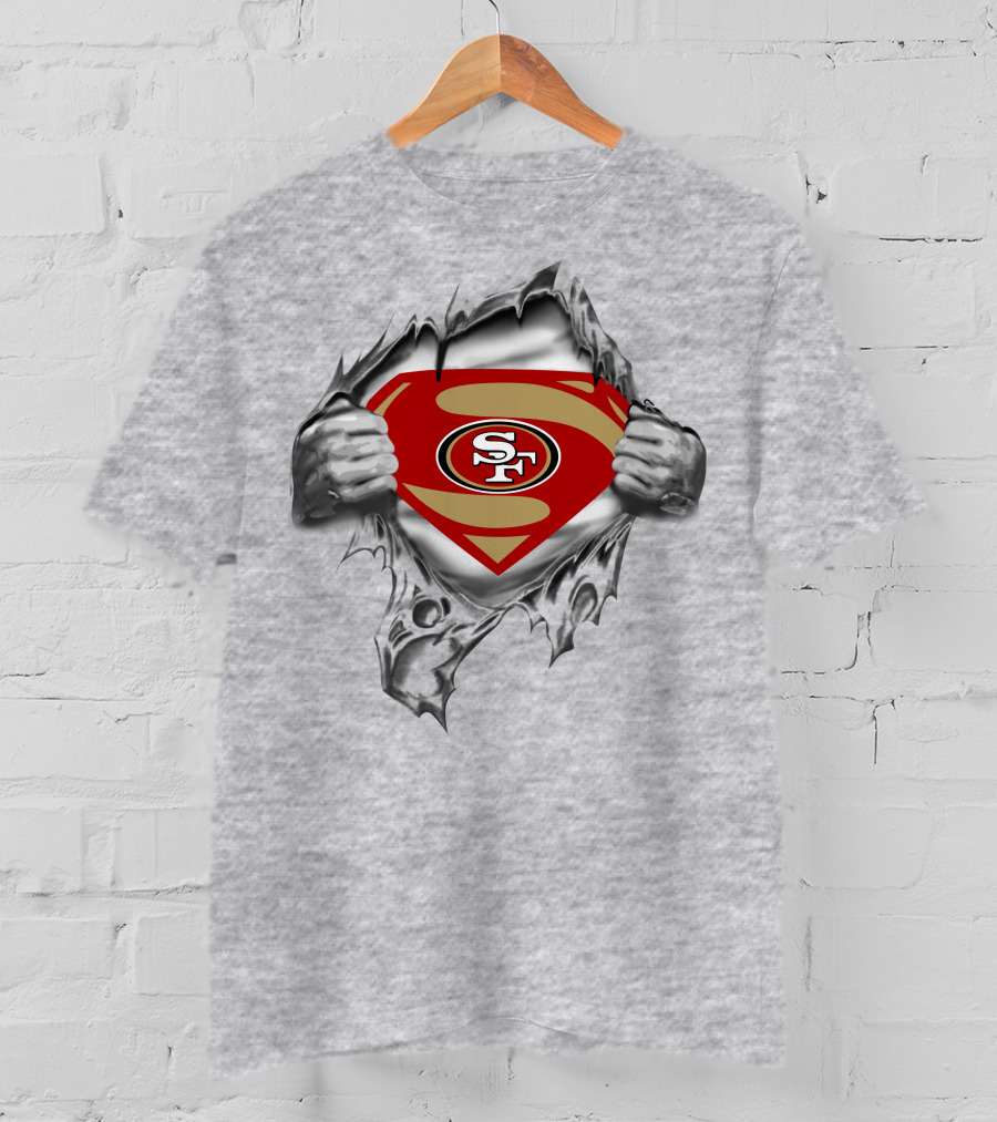 San Francisco 49ers Superman Logo Front T-Shirt