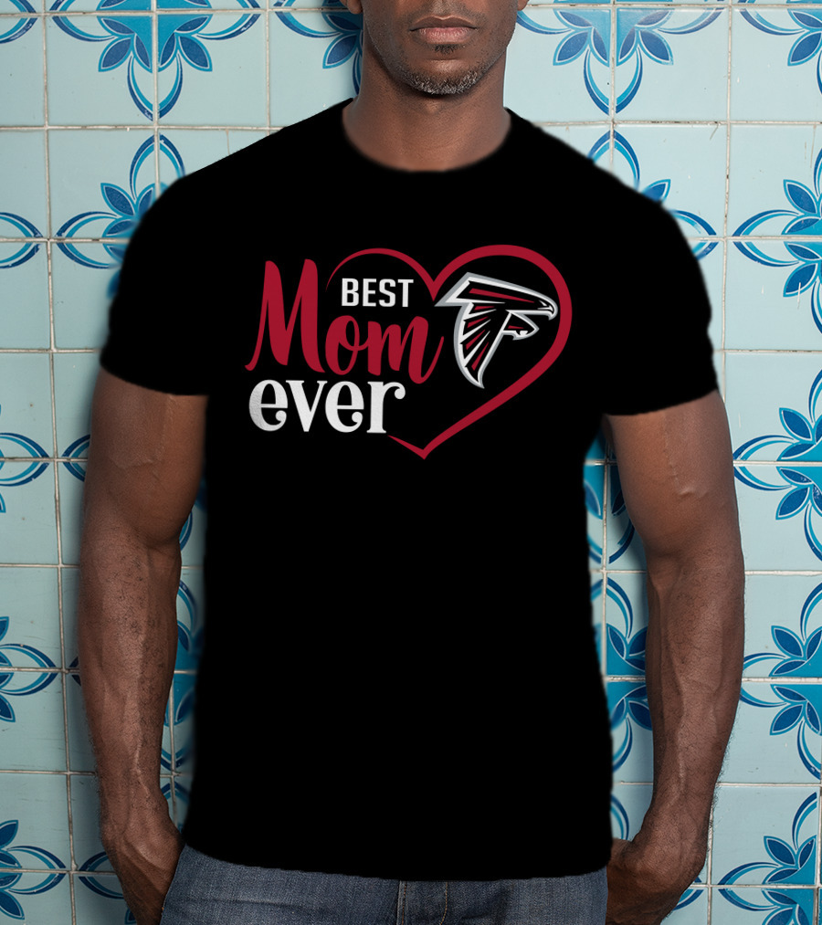 Atlanta Falcons Best Mom Ever Heart T-Shirt