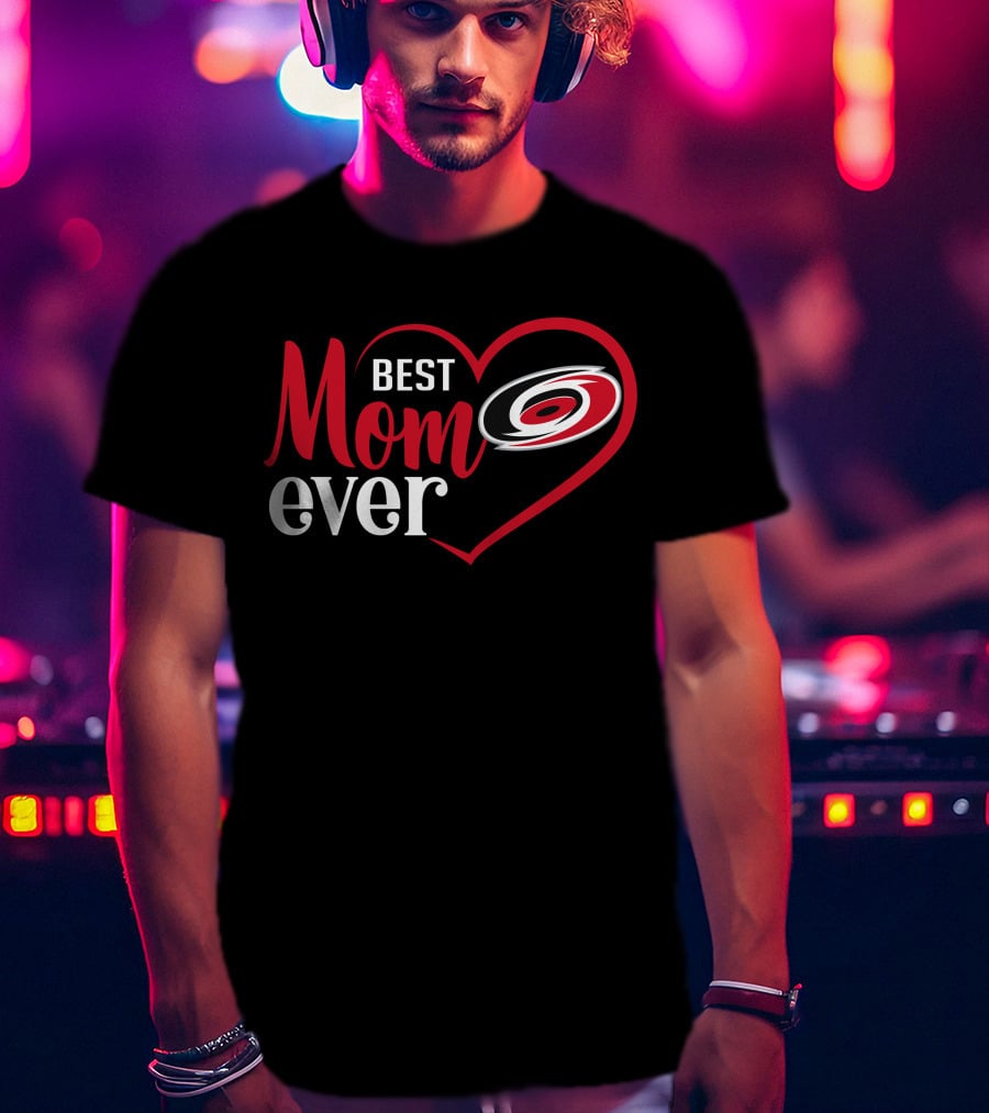 Best Mom Ever Carolina Hurricanes Heart T-Shirt