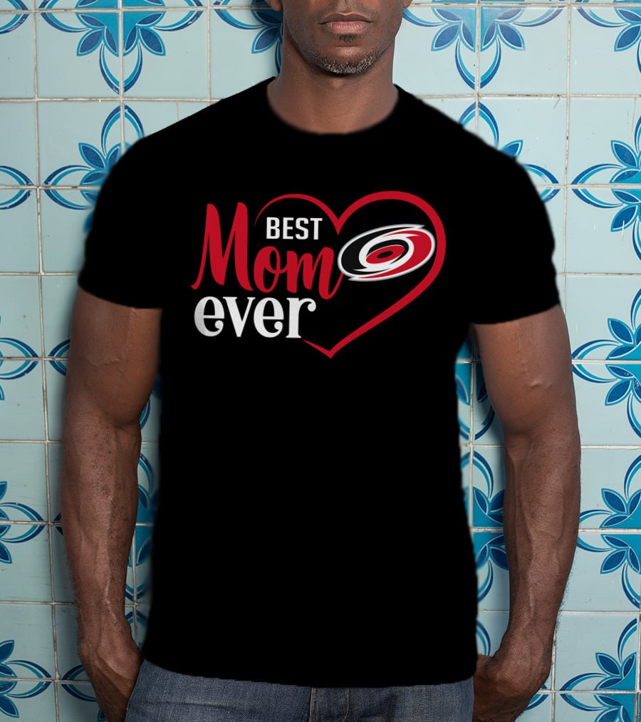 Best Mom Ever Carolina Hurricanes Heart T-Shirt