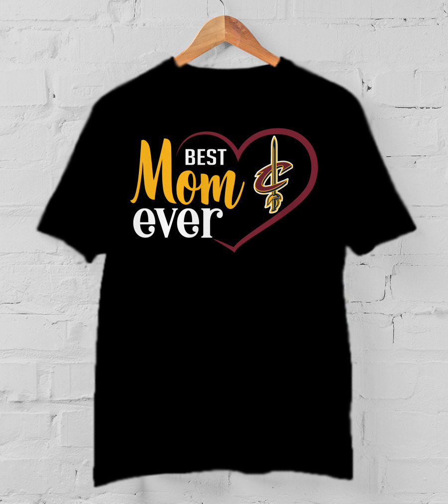 Cleveland Cavaliers Best Mom Ever Heart T-Shirt