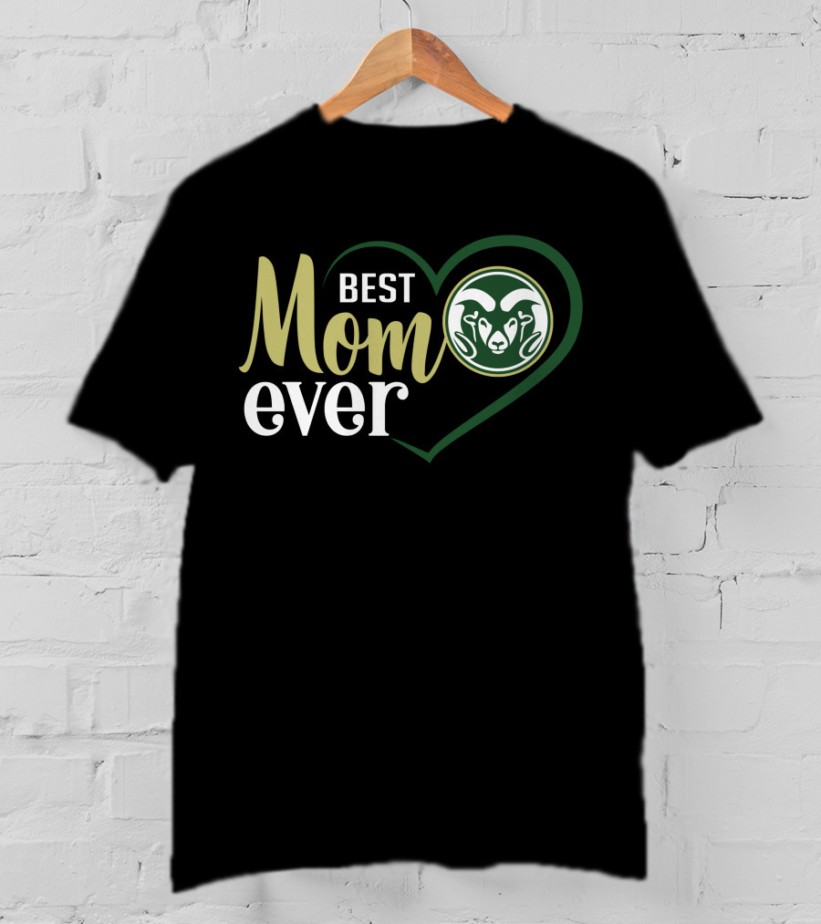 Best Mom Ever Colorado State Rams Heart Logo​ T-Shirt