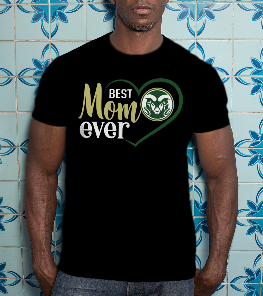 Best Mom Ever Colorado State Rams Heart Logo​ T-Shirt