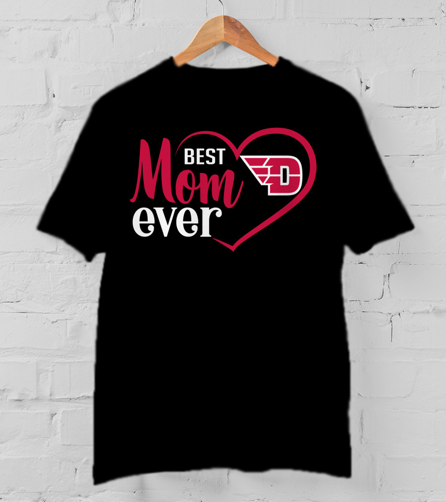 Dayton Flyers Best Mom Ever Heart T-Shirt