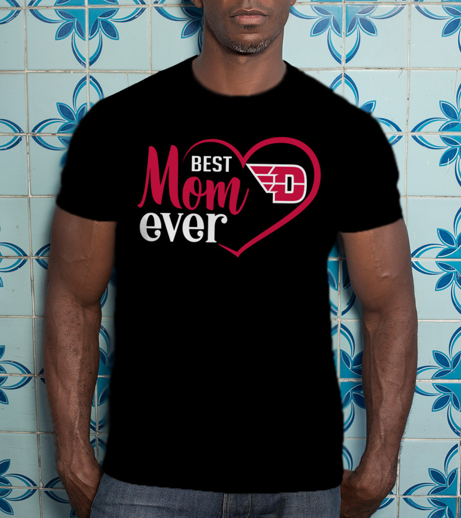 Dayton Flyers Best Mom Ever Heart T-Shirt