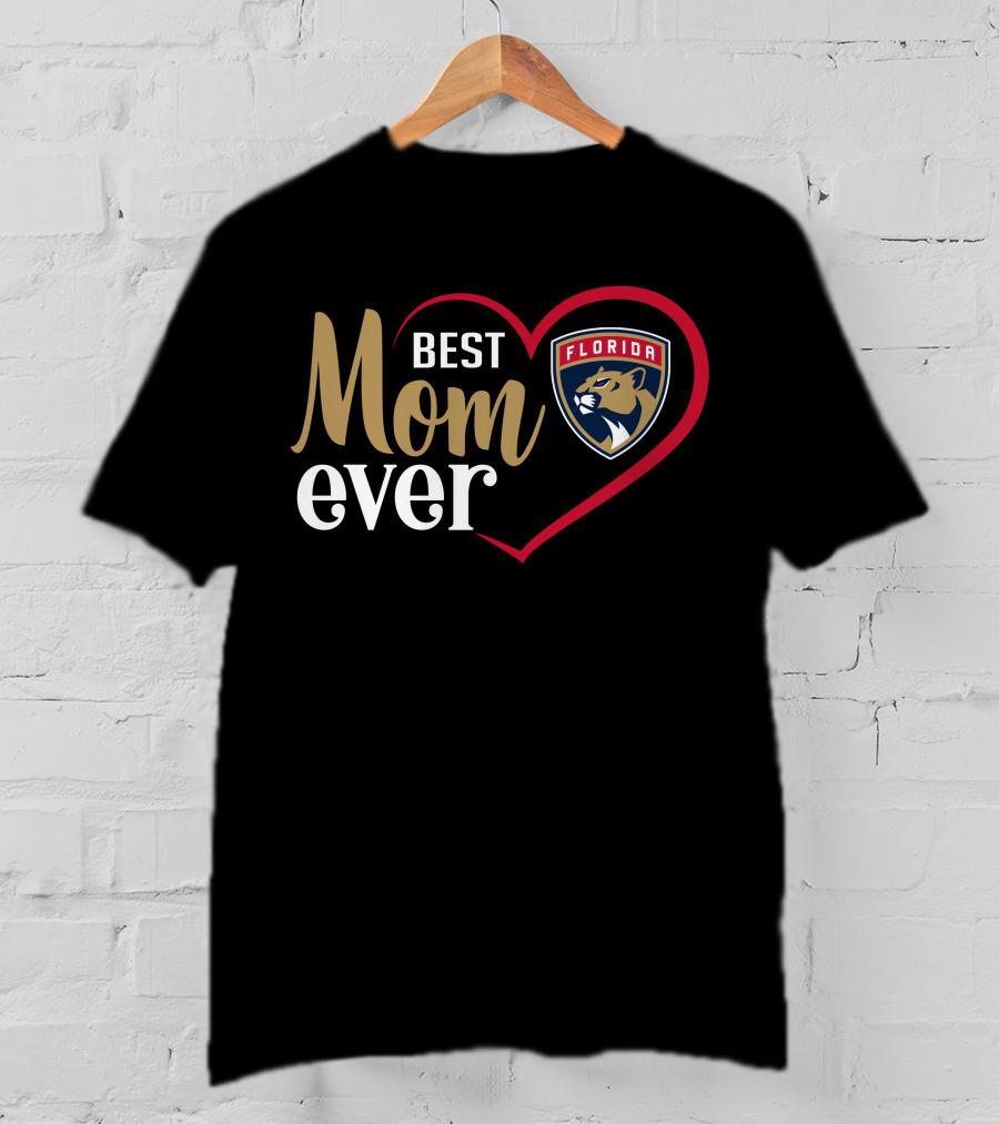 Florida Panthers Best Mom Ever Heart T-Shirt