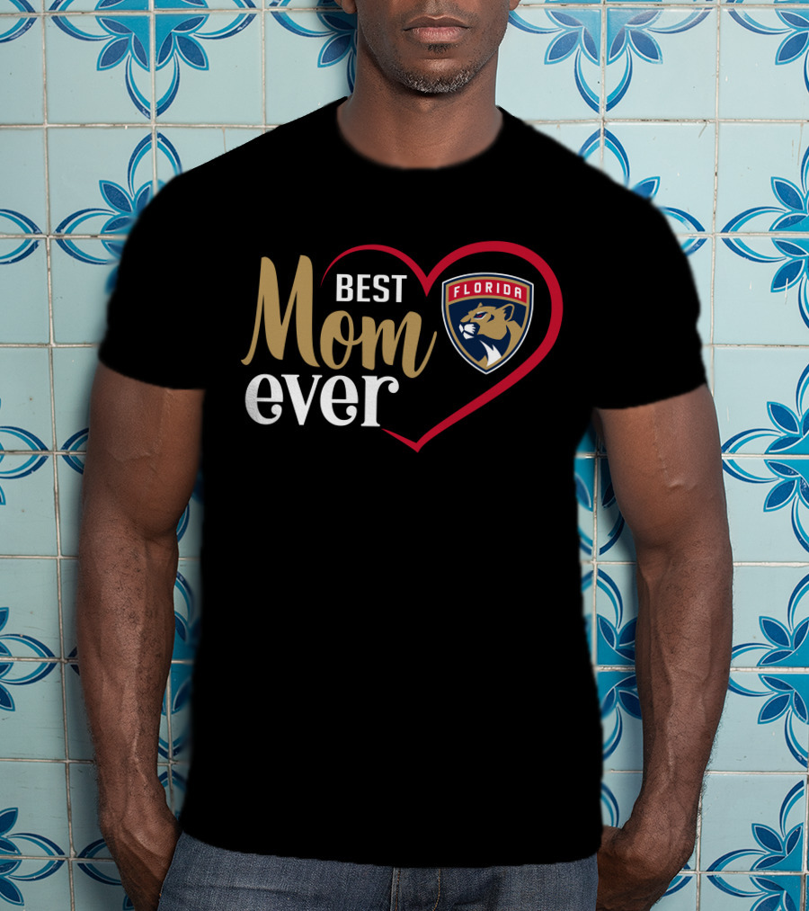 Florida Panthers Best Mom Ever Heart T-Shirt