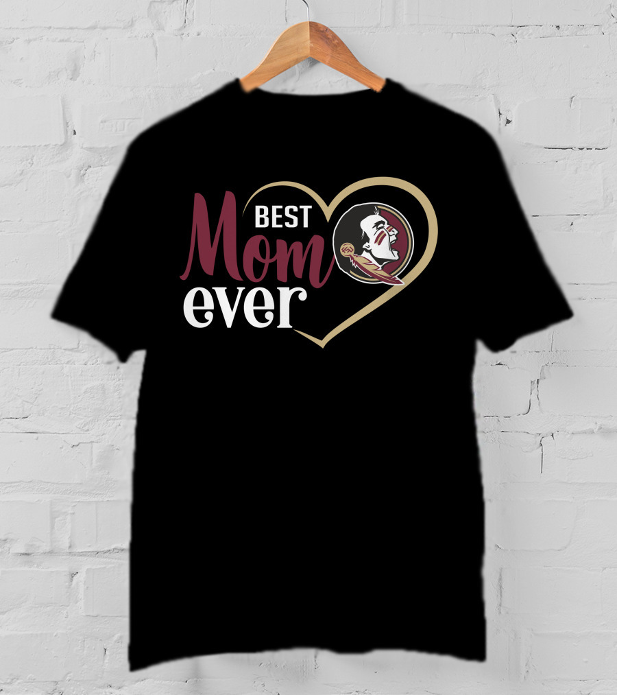 Florida State Seminoles Best Mom Ever Heart T-Shirt