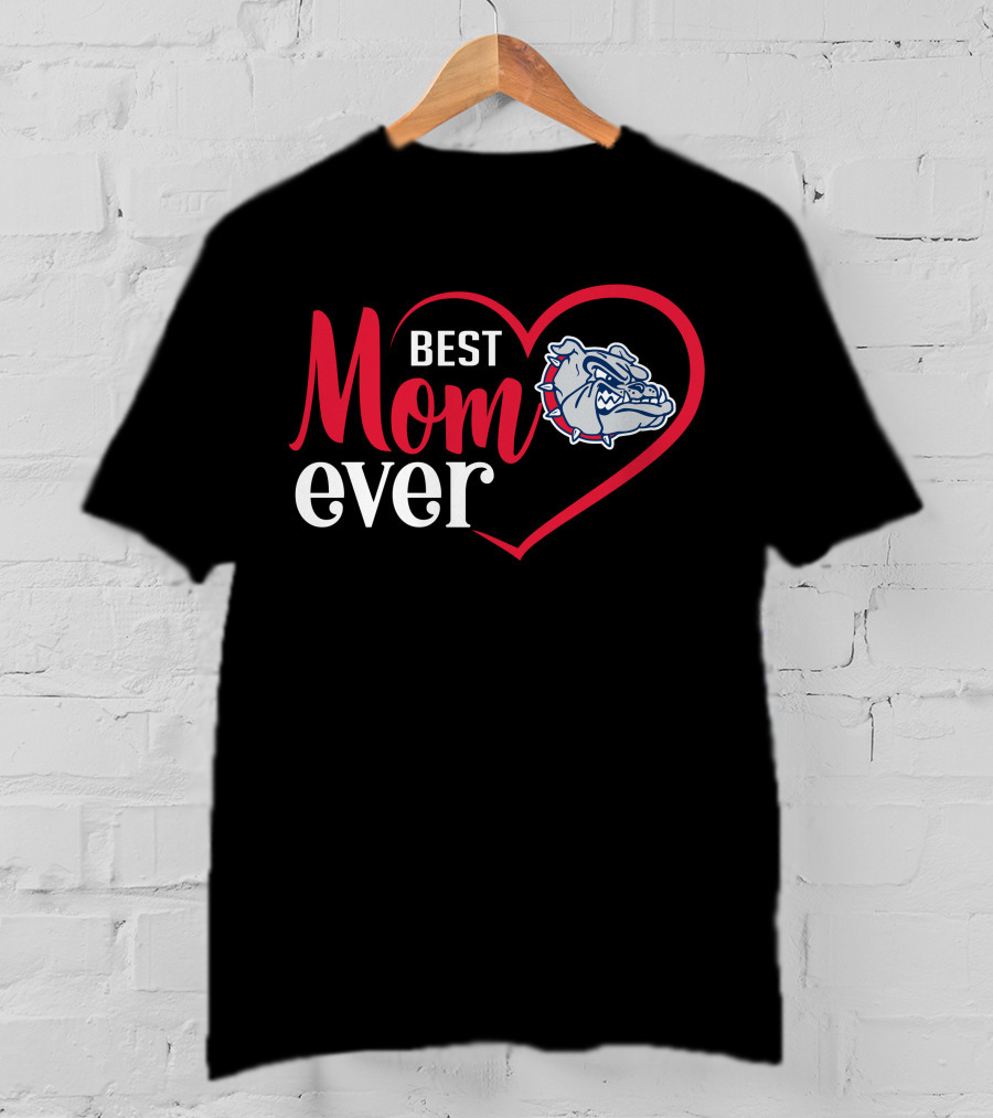 Gonzaga Bulldogs Best Mom Ever Heart T-Shirt
