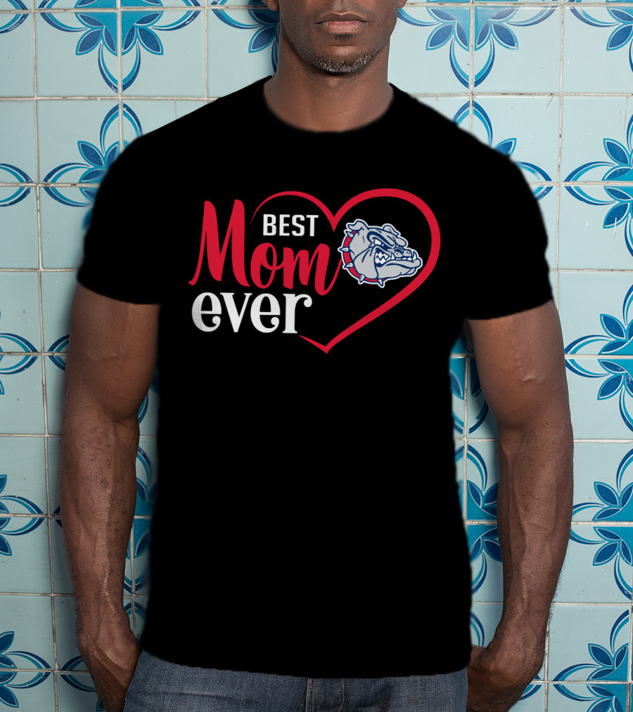 Gonzaga Bulldogs Best Mom Ever Heart T-Shirt
