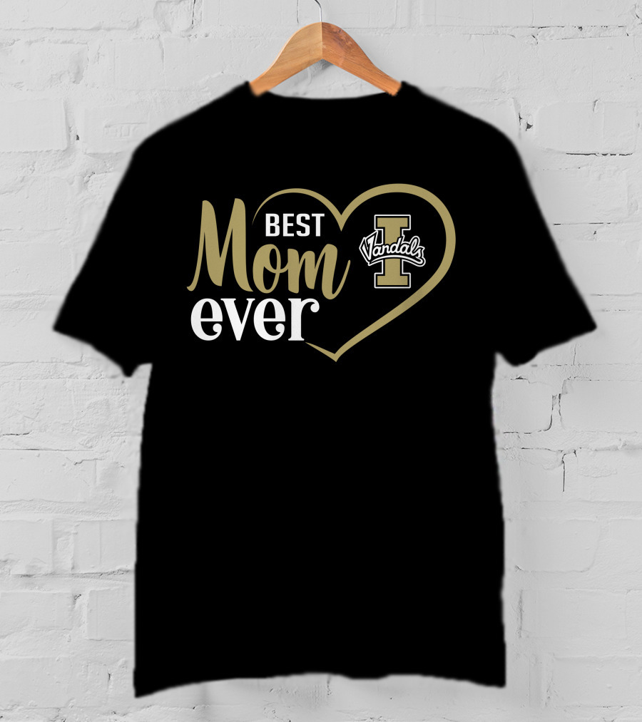Idaho Vandals Best Mom Ever Heart Design T-Shirt