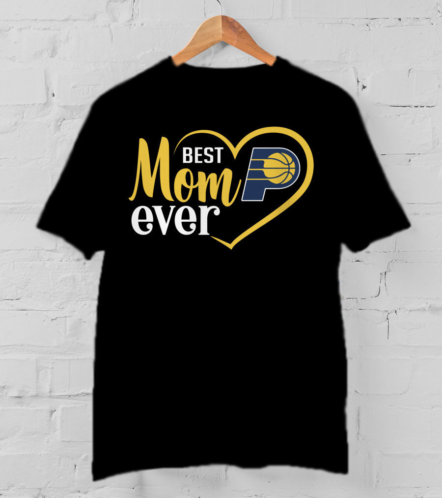 Indiana Pacers Best Mom Ever Heart T-Shirt