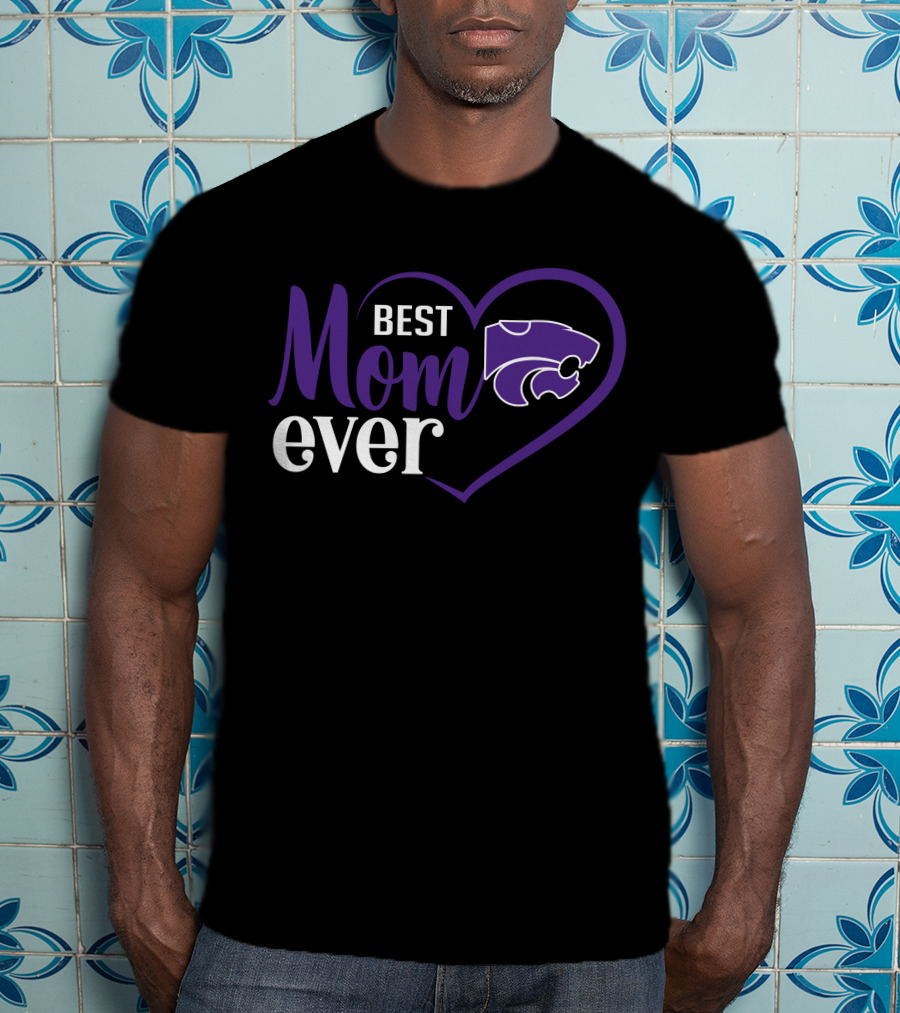 Best Mom Ever Kansas State Wildcats Heart T-Shirt
