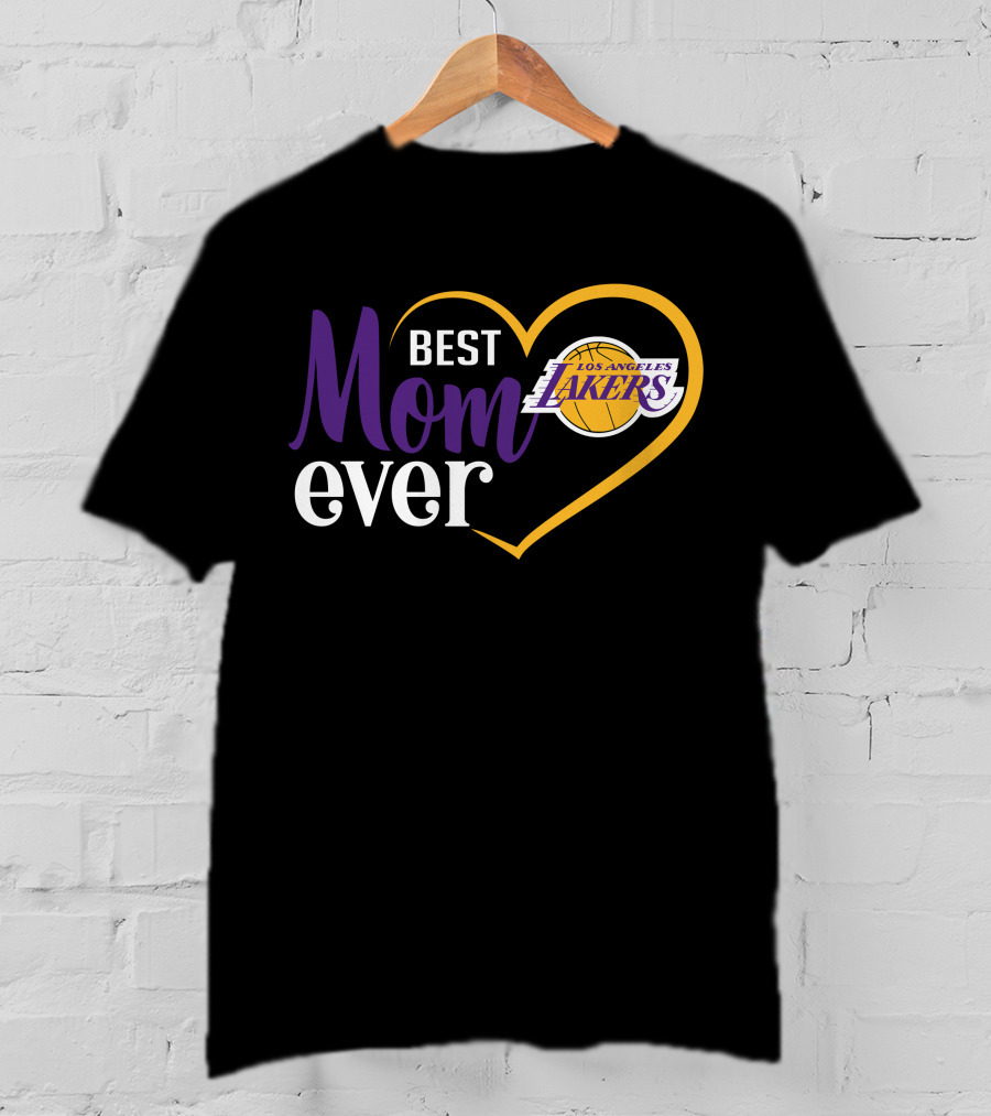 Best Mom Ever Los Angeles Lakers Heart T-Shirt