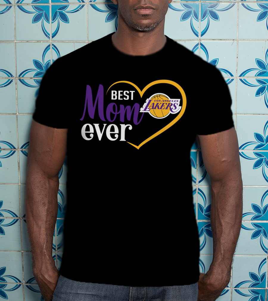 Best Mom Ever Los Angeles Lakers Heart T-Shirt
