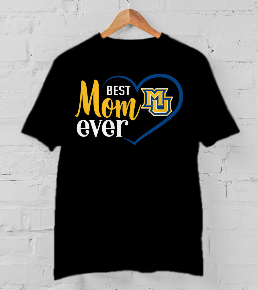 Marquette Golden Eagles Best Mom Ever Heart T-Shirt