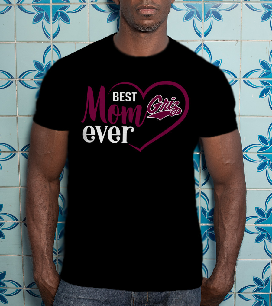 Montana Grizzlies Best Mom Ever Griz Heart T-Shirt