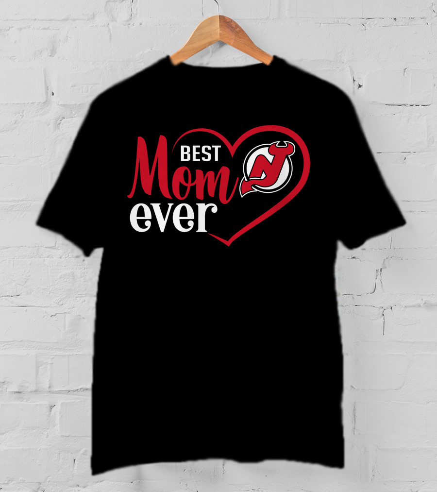 Best Mom Ever New Jersey Devils Heart T-Shirt