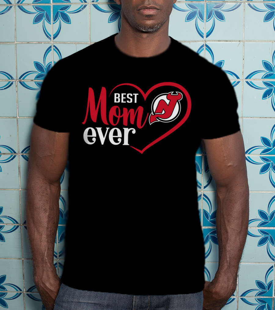 Best Mom Ever New Jersey Devils Heart T-Shirt