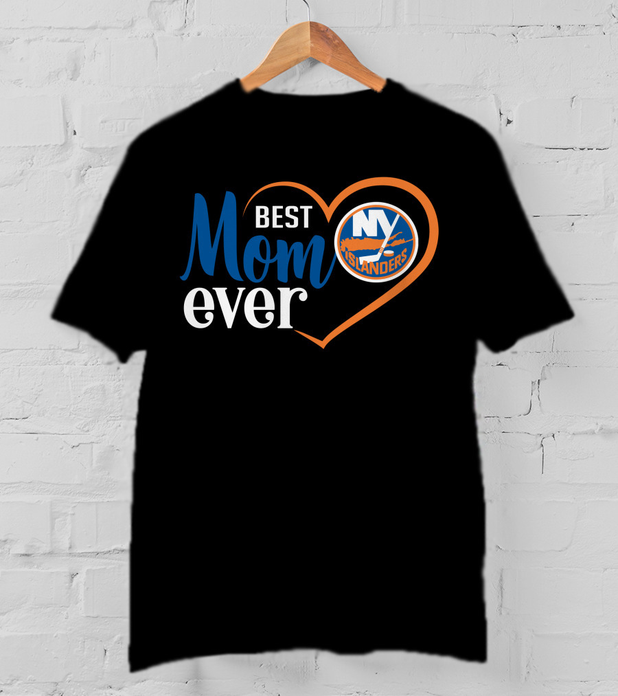 New York Islanders Best Mom Ever Heart T-Shirt
